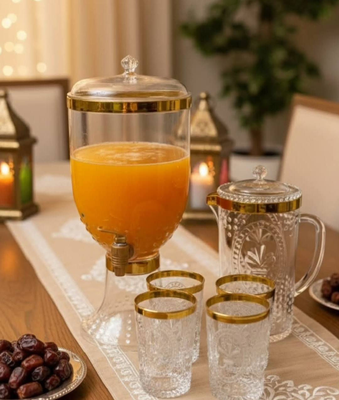 توفرت الترامز الرمضانيه الاكرلك  
 
يتكون من ترمز  حجم كبير  ودولكه حجم كبير و4 كلاصات حجم كبير 
سعر السيت بالنفرد فقط ب١١ الف كامل 
للحجز والاستفسار ماراسلتنا خاص او واتساب ***********
