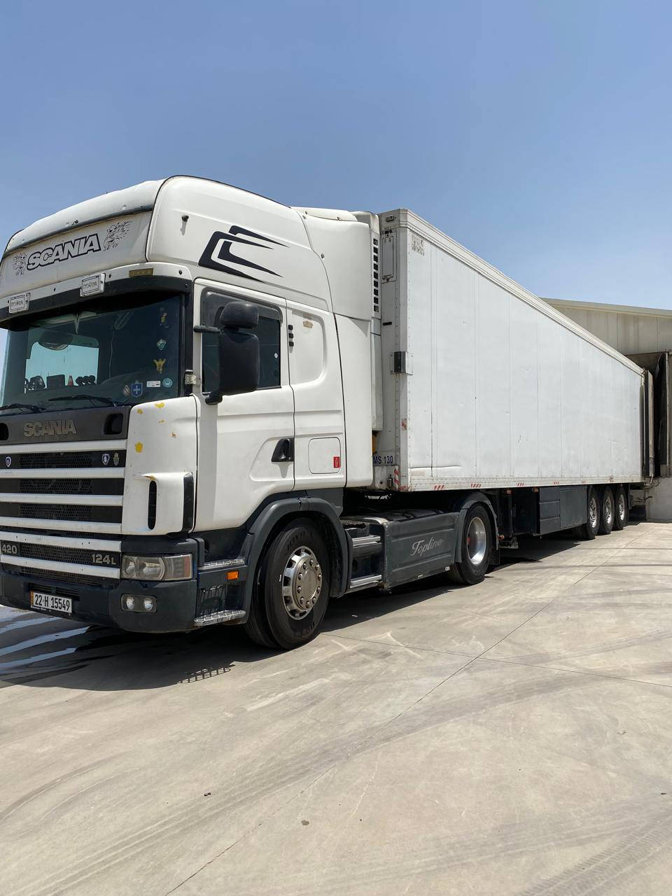 السلام عليكم
للبيع سكانيا براد موديل 2005 اصل حجم 420 انجكتر البراد موديل 2000 جهاز 200  غاز 134 دسك بريك ع البره تخم تاير مطبخ ثلاجه جاهزه للعمل السعر 275 وبي مجال مكان نجف
 للاستفسار ***********
