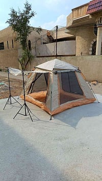 خيمة 240×240 جديدة بابين وشباكين وناموسيات وبنوراما سعرها 35 قفل تفيدك...