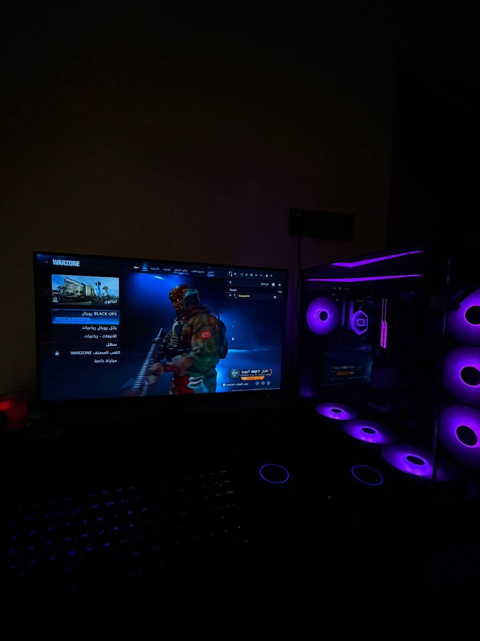 CPU: AMD Ryzen 7 8700F

GPU: MSI RTX 5070 SHADOW 2X OC - 12GB

Motherboard: Gigabyte B650M Gaming WIFI

RAM: G.SKILL Ripjaws M5 RGB 32GB (2x16GB) DDR5 6000MHz CL36

SSD: NVMe WD Blue 1TB

PSU: Thermalright TR-SP850 850W Platinum Full Modular

Cooler: Cooler Master MasterLiquid 360L Core II ARGB

Case: Xigmatek Aqua V - Black

للعلم مشريتها بتاريخ 3/3/2026 من العالمية وكراتين القطع كلها موجوده سبب البيع صار عندي سفر 

السعر 2.550.000 طبعا هية صارت عليه اغلى من هيج ف اذا ما عجبك السعر تخطى المنشور ولا تكسر بحلال العالم

للتواصل خاص


**إذا كنت صاحب هذا الإعلان وتريد حذفه لأي سبب، رجاءا أرسل رسالة إلى الدعم الفني**