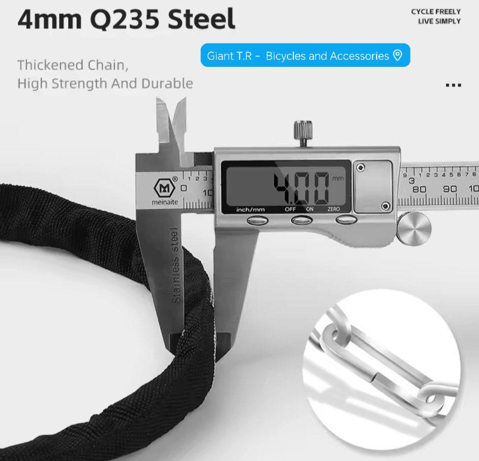 🥳 ما شاء الله لاقوة الا بالله العلي العظيم 🥳

🐢 تم بعون الله وفضله وصول وجبة جديده من 👇👇

الوجبه الجديده 2026 : رقم المنتج 45

®️ WEST BIKING ✅ قفل زنجيل مغلف 🏗️

​🚲 وداعاً للقلق على دراجتك! قفل West Biking المتين وصل 🛡️

🔴 ​أمان عالي بدون مفاتيح: يعتمد على رمز سري مكون من 4 أرقام، مما يوفر لك 10,000 احتمالية مختلفة ويغنيك عن ضياع المفاتيح.

🟠 ​صلابة لا تضاهى: السلسلة مصنوعة من فولاذ Q235 المقوى بسماكة 4 ملم، وهو مادة شديدة المقاومة للقطع والكسر.

🟢 ​حماية كاملة لدراجتك: السلسلة مغطاة بقماش متين ومقاوم للاهتراء، يحمي جسم دراجتك من الخدوش والأتربة.

🔵 ​سهولة الاستخدام والتخزين: بفضل طوله البالغ 97 سم، يمكنك لفه بسهولة حول الدراجة أو وضعه في حقيبة التخزين، كما أنه خفيف الوزن (315 جرام فقط).

🟣 ​قلب قفل متطور: مزود بقلب من سبائك الزنك والألمنيوم لضمان المتانة وسلاسة الدوران حتى مع الاستخدام الطويل.

​📋 المواصفات التقنية:
​
🔹​نوع القفل: سلسلة (O Type) مرنة وسهلة اللف.
🔹​المادة: فولاذ Q235 + قلب من سبائك الزنك + غطاء قماشي.
🔹​الطول: 97 سم.
🔹​الوزن: 315 جرام.
🔹​الألوان: أسود بتصميم عصري.

#جاينت_تي_أر_لاتحتار #متجر_معتمد_منذ_2018
#نختصر_عليك_هم_التجربة_ونعطيك_قمة_الرفاهية
#خبرة_في_المجال_أكثر_من_10_سنوات
#غايتنا_خدمتكم_لأقصى_الحدود
#كل_ما_يحتاجة_الدراج_الهوائي_في_مكان_واحد
#اصنع_قصتك_مع_جاينت_تي_أر
#SHIMANO #WEST_BIGING #MAXXIS #INTERNATIONAL #SCOTT #TREK #GIANT #ORBEA #ENELEE #ZEUS #VP #easyDO #ABUS #MSC #FORMAT #CANNONDALE 

®️ Giant T.R -  Bicycles and Accessories .. 🚴‍♂️

🔴العنوان : بغداد / نفق الشرطه / مقابل المشاتل / مجمع الدراجات الهوائيه  . 

🔴للأتصال و الاستفسار :  
*********** 📲
*********** 📲

🔴 توصيل : بغداد + المحافظات ( مركز + اطراف ) . 

لسنا الوحيدون ... لكننا بكم الأفضل ان شاء الله ♥️

🥇🥇🥇🥇🥇🥇🥇🥇🥇🥇🥇🥇🥇🥇🥇🥇
