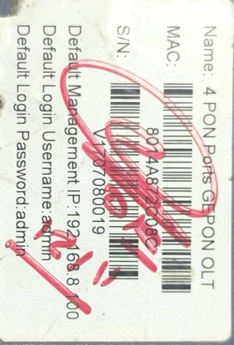 OLT 4 PON
السعر 350

روكت xm 

سعرة 45

دش 32 مع 912 ب 110

دش 30 مع 912 ب 120

مكاني نجف

***********
