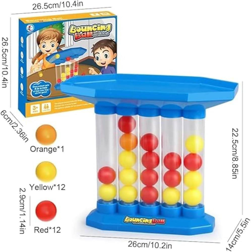 لعبة لوحية للكرات القافزة
هذه اللعبة هي "Bouncing Ball" (أو Bouncing Four)، وهي لعبة ألعاب لوحية تشبه في فكرتها لعبة "Connect 4" الكلاسيكية.
إليك أهم مواصفات ومميزات هذه اللعبة:
طريقة اللعب: تعتمد على مهارة الارتداد، حيث يقوم اللاعبون بارتداد الكرات لتستقر في الشبكة المخصصة، ويفوز من يتمكن من ترتيب 4 كرات من نفس لونه في صف واحد.
الفئة العمرية: مصممة للأطفال من سن 3 سنوات فما فوق.
مكونات اللعبة: تتضمن شبكة اللعب، ومجموعة من الكرات الملونة (عادةً باللونين الأصفر والأحمر، بالإضافة إلى كرة برتقالية).
الهدف التعليمي: تساعد في تطوير المهارات الحركية الدقيقة، التركيز، والتفكير الاستراتيجي لدى الأطفال.


**إذا كنت صاحب هذا الإعلان وتريد حذفه لأي سبب، رجاءا أرسل رسالة إلى الدعم الفني**
