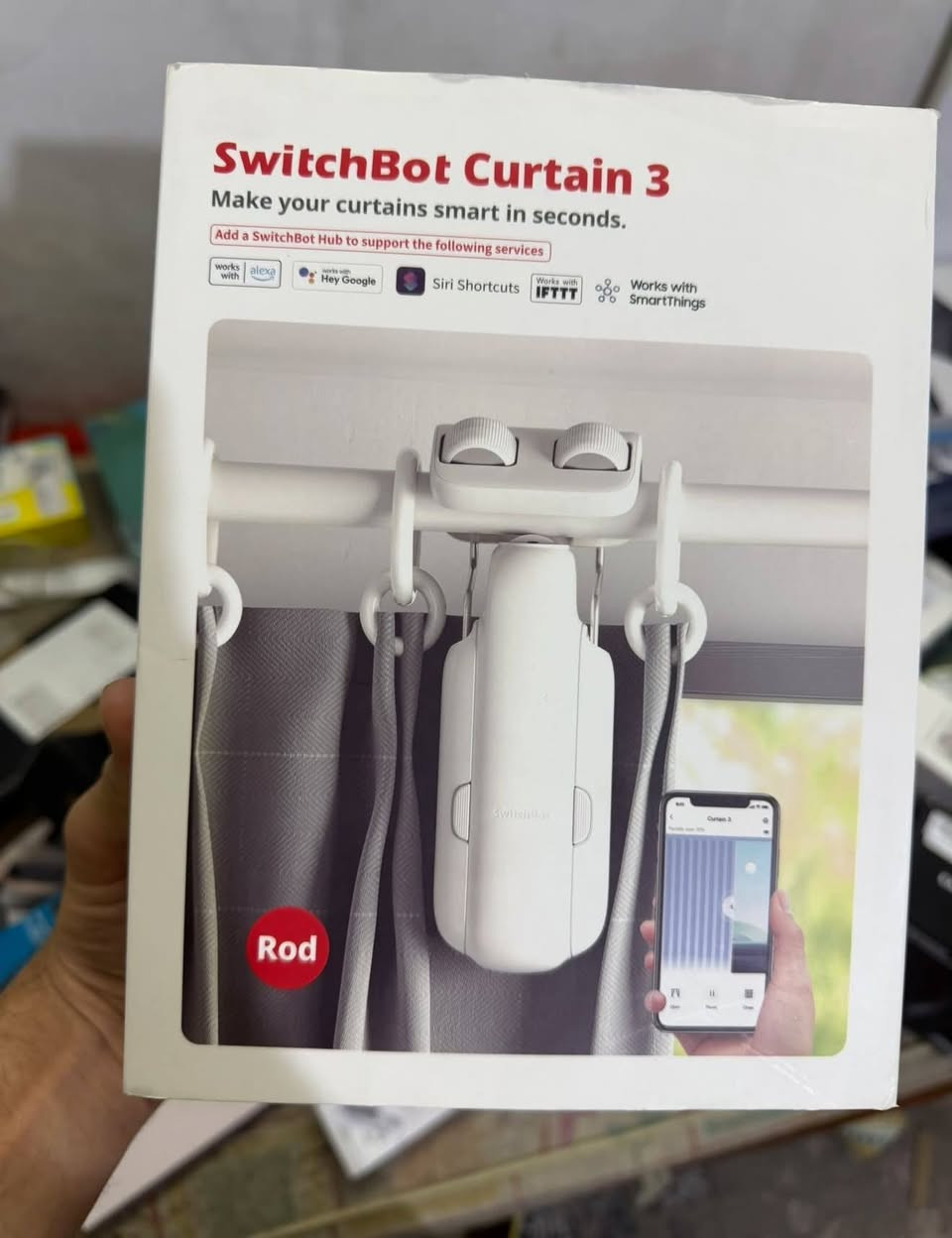 SwitchBot Curtain 3  جهاز ذكي مصمم ليجعل الستائر العادية تتحرك تلقائيًا. بدلاً من سحب الستائر يدويًا، يمكنك التحكم بها عبر هاتفك الذكي أو حتى باستخدام الأوامر الصوتية إذا كان لديك مساعد ذكي مثل Alexa أو 
Google Home أو Siri
قيم واخذها


**إذا كنت صاحب هذا الإعلان وتريد حذفه لأي سبب، رجاءا أرسل رسالة إلى الدعم الفني**