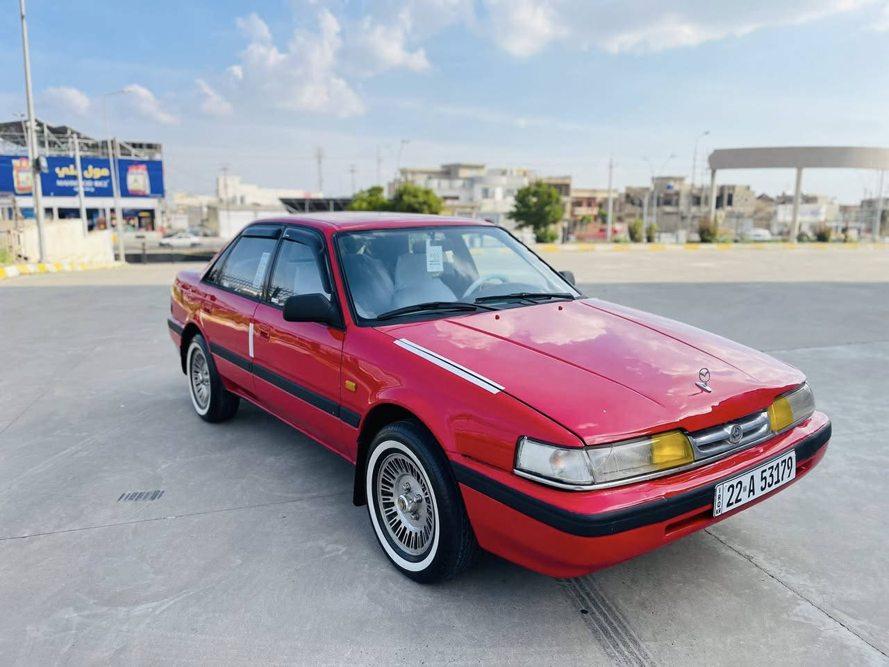 ماشاءالله تبارك الله
***********
مازدا 626 
موديل ١٩٩١
٨ به خخ
سنوي جديد
رقم جديد سليمانييه
هزه جديد
شرط تحويل وكاله نفس يوم
٤ جام كهرباء
سياره ماشاءالله نصيف
تاخم تايرات جديد
كير محرك كهرباي بشرط
‏ abs __
سوكان باور 
كلير عام للجمالييه
***********
مكاني كركوك
