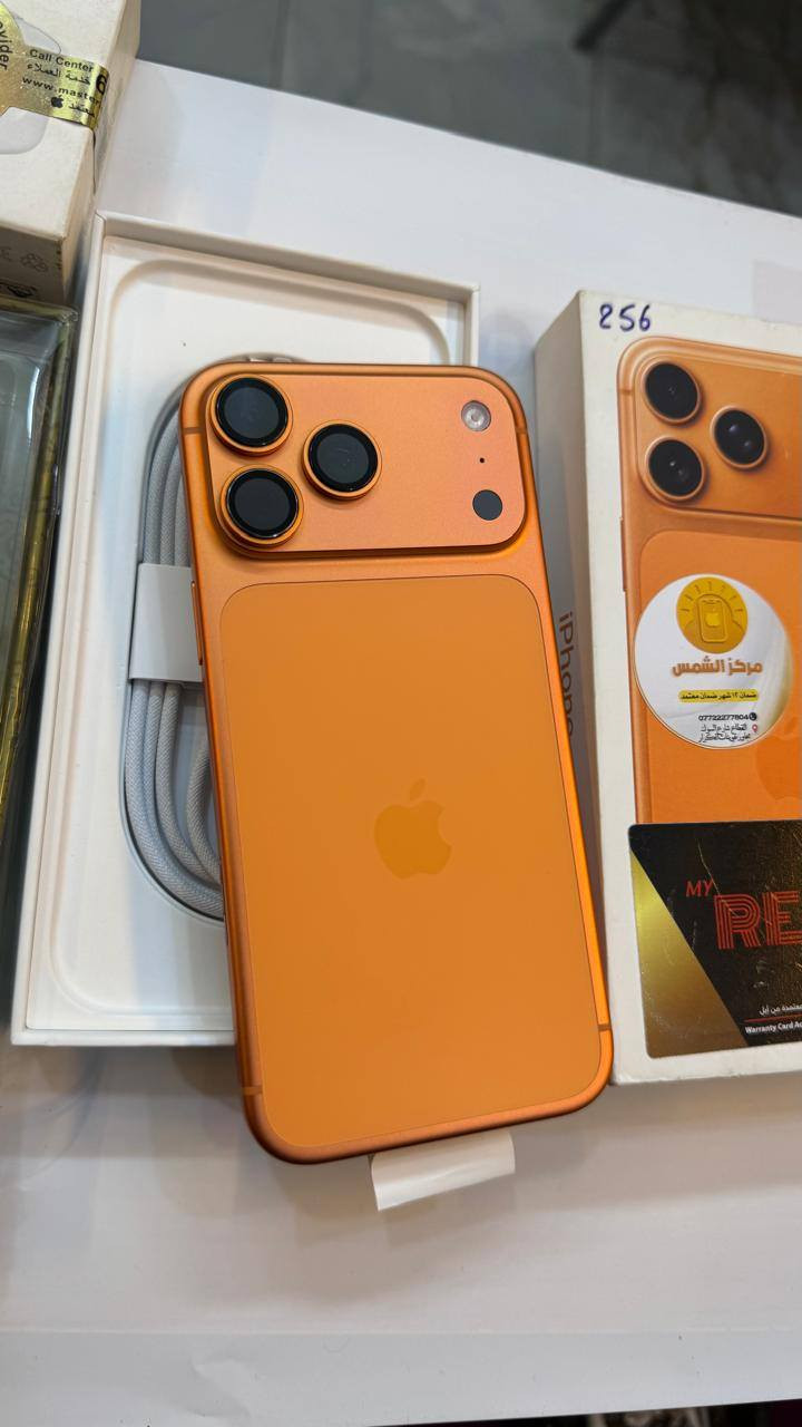 ايفون 17 برو ماكس 256
بطارية 100‎%‎
نضافة 100‎%‎
دبل سيمكارت خطين 
مشحون فقط 55‎ مرة
كامل ملحقات الاصلية 
بعدة بضمان الشركة

السعر مناسب 
***********
العنوان القطاع شارع السوك مجاور عوينات الكرار 
مركز الشمس

