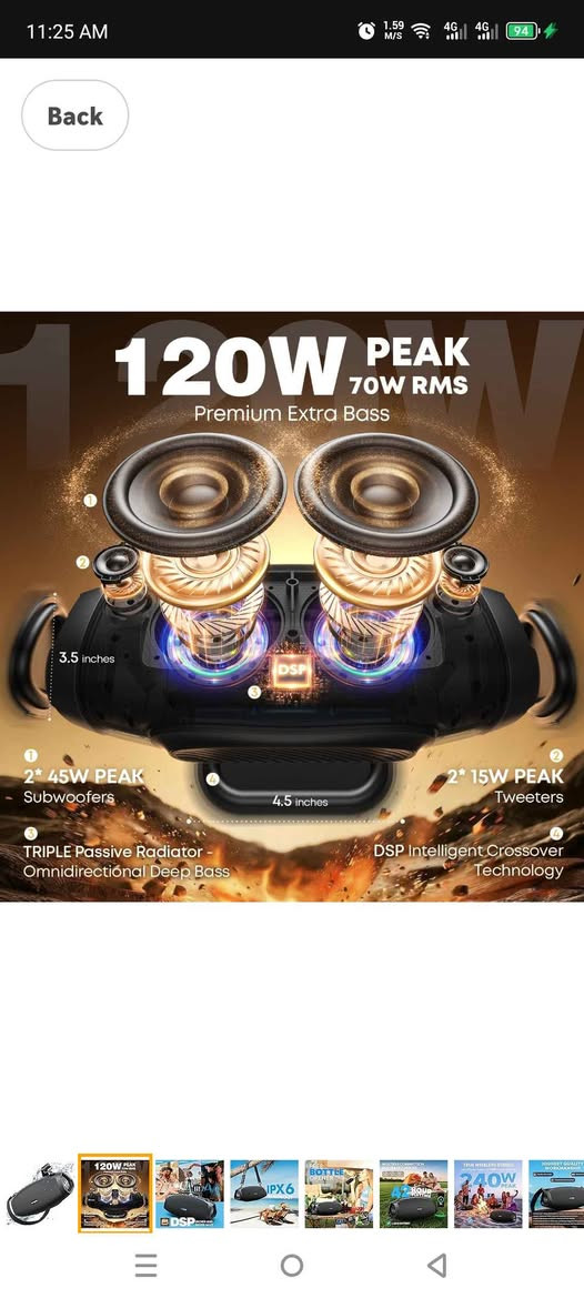 259)
مكبرات صوت بلوتوث محمولة عالية الصوت من W-KING مكبر صوت خارجي لاسلكي 70 واط مقاوم للماء بتقنية بلوتوث، مشعات سلبية ثلاثية - صوت جهير عميق/صوت عالي الدقة/معالج إشارة رقمية/منفذ TF/منفذ AUX/معادل صوت/مُفَعِّل أربيل, العراق


**إذا كنت صاحب هذا الإعلان وتريد حذفه لأي سبب، رجاءا أرسل رسالة إلى الدعم الفني**