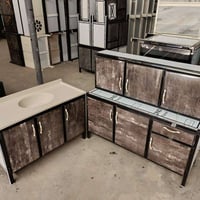 كاونتر ٣قطع • ١٫٥م • سَنك مرمر ١٢٠سم