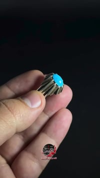 فيروز نيشابوري لب ازرق صياغة يدوية مقاس "19" 07719848426