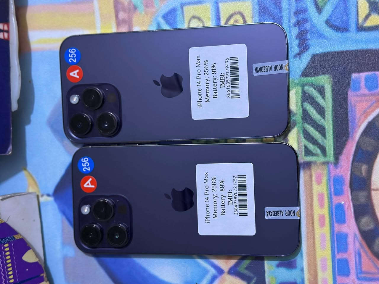 📱 للبيع iPhone 14 Pro Max (عدد 2)
💰 السعر: 825 ألف دينار (قفل)
✅ سعة 256GB
✅ تصنيف A
✅ نظافة 95%
✅ Water Proof 💧
✅ غير مرفوعة البطارية 🔋
✅ ضمان شهر كامل 🛡️
📱 بطارية 89%
📱 بطارية 91%
الاجهزة امريكية 
*********** وتساب

