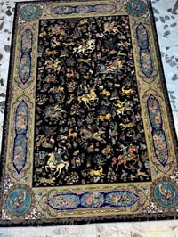 سجادة حرير • ٢٣٠×١٥٠ سم • كاشان