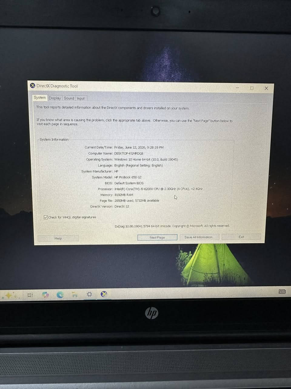 نوع الجهاز: HP ProBook 650 G2 💻
 المعالج  Intel Core i5-6200U بتردد 2.30 GHz 
وهارد 265 ssb 
 الذاكرة العشوائية  سعة. 8 جيجابايت
 نظام التشغيل: Windows 10 Home (نسخة 64-bit)
مواصفات العرض والجرافيك (Display & Graphics)
 كرت الشاشة: Intel HD Graphics 520
فقط يحتاج تبديل بطارية 🔋
مع شاحنة وماوس هدية 
واتساب 📞✉️ ***********
