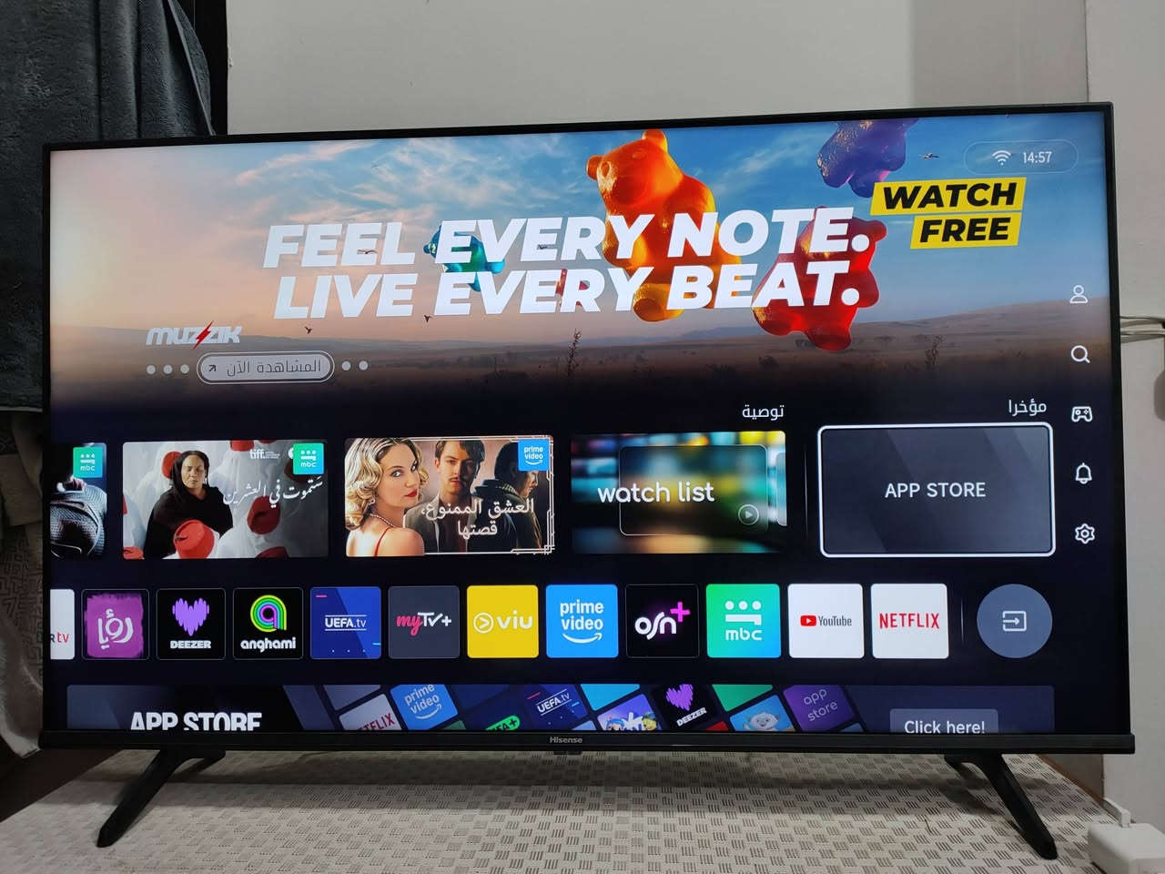 تلفزيون هايسنس Hisense
حجم 43 

نوع A61K

4k 

دولبي اوتمس 

دولبي فجن  60 هيرتز.HDR 

الشاشه استعمال قليل 

السعر 290 الف دينار 

بغداد /الكرادة 

***********
