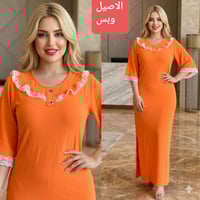 دشداشة نسائي • فانيلا ليكرا • فري سايز 50-85