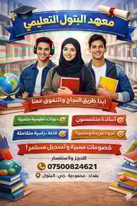 معهد البتول • المحمودية بغداد • دورات تعليمية