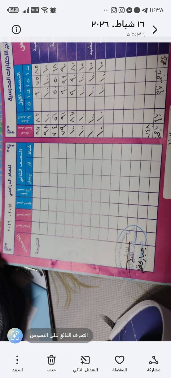 لسنا الوحيدون لكننا الأفضل والتجربه هي الفيصل؛
..✏️🖊️
تدريس خصوصي للمرحله الابتدائيه وبكادر نسوي عالي المستوى وتدريس اختصاص ماده اللغه الإنكليزيه لمرحله المتوسطه بكفائه عاليه تحت إشراف كادر متمرس وذو خبره 20 سنه متابعه يوميه للنصف الثاني للطلاب الضعفاء امتحانات اسبوعيه وشهريه اسعار مناسبه للتواصل وات ساب *********** ست ام شمس العنوان D25 شقه 25
