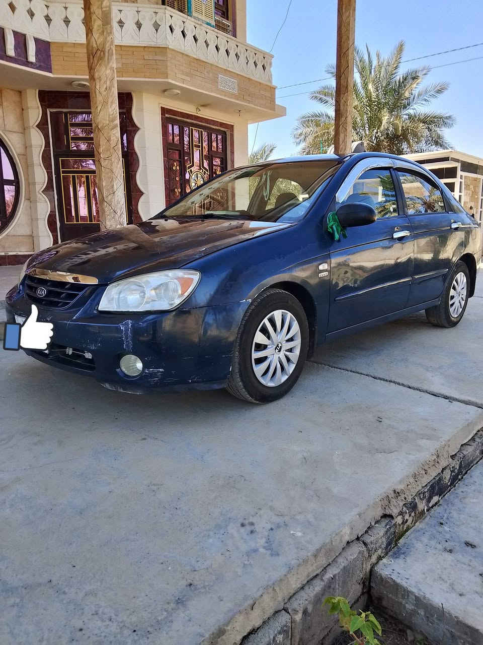 تحيه طيبه 
سياره سيراتو للبيع 
موديل 2005
لون حبري 
سياره نضيفه استخدام شخصي 
راديو شاشه 
كامره خلفيه 
تبريد ثلج 
كهربائيات كله شغاله 
سياره نضيفه بمعنئ الكلمه 
الاستفسار اكثر اتصل 
مكاني واسط ناحيه الشحيميه قرب محطة الوقود 
*********** بي واتساب
