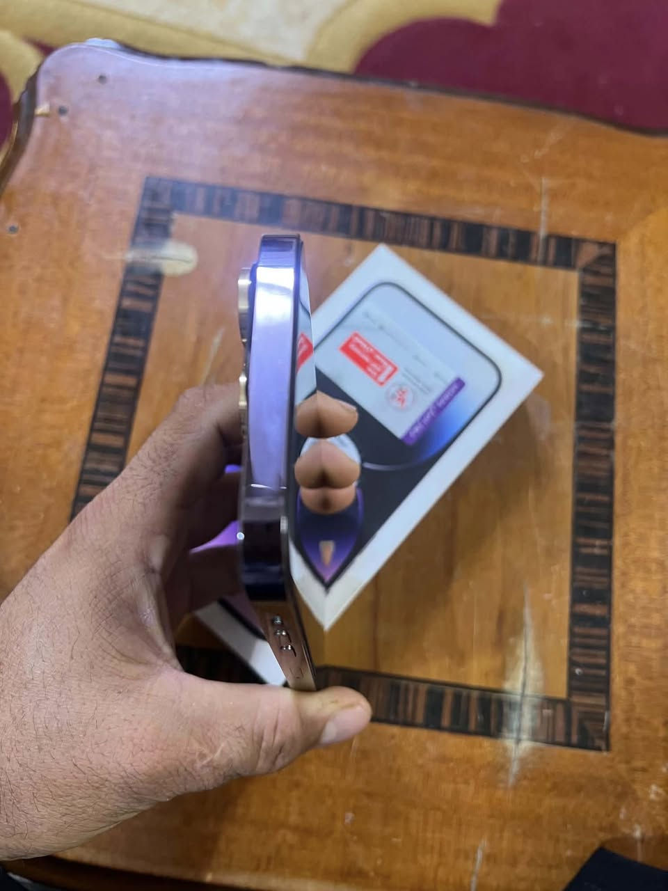 سلام عليكم
من رخصت الادمن المحترم
آيفون 14برو ماكس 
نظافة 100/100مال جناي 
يعني جهاز طك كارتون مو باله
نموذج M
الجهاز مكفول من كلشي 
كارتونة فقط
بطارية 83حقيقية
سعر 950
بي مجال بصيط للطيبين
مامتواجد عل فيس
الاتصال
***********
