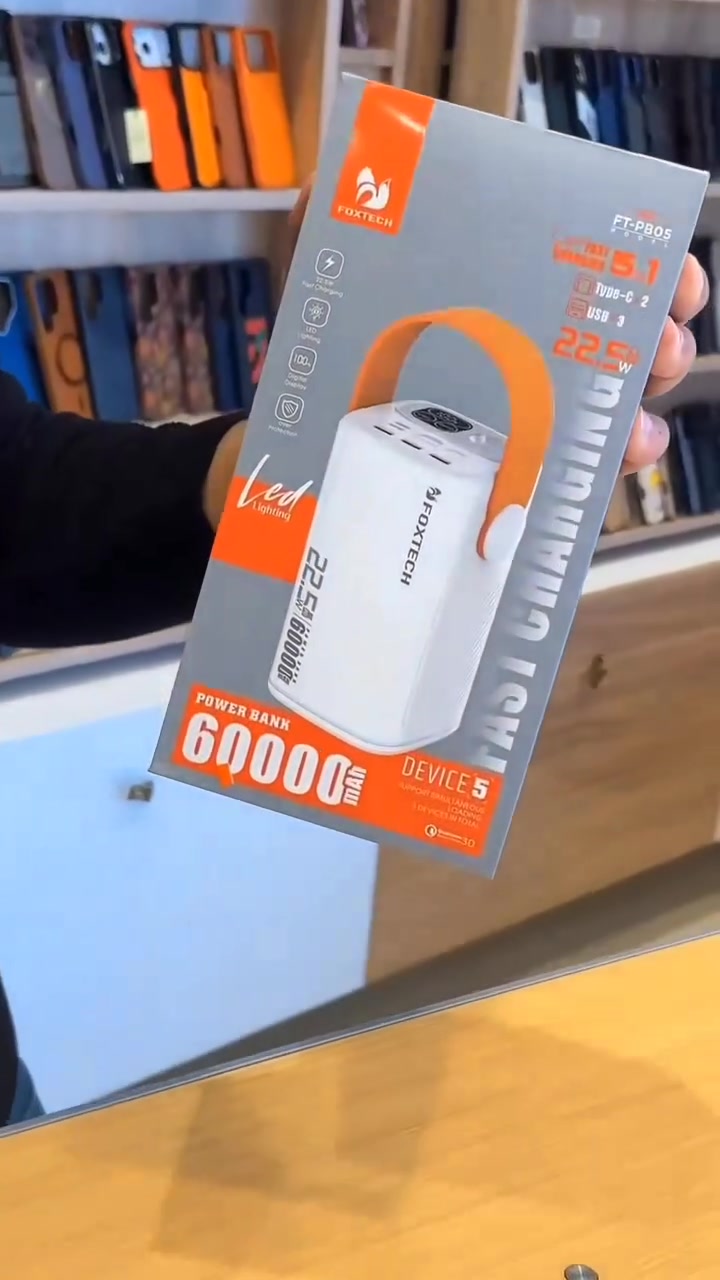 🔋🔥 ودّع مشكلة نفاد البطارية بعد اليوم!

الباور بنك العملاق
Foxtech FT_PB05 ⚡
بسعة جبارة 60000mAh حتى يبقى جهازك مشحون لأطول وقت 💪

✅ سعة ضخمة 60000 ملي أمبير
✅ شحن سريع بقوة 22.5W ⚡
✅ مناسب للموبايلات والأجهزة الذكية والسماعات
✅ يحتوي على 2 لايت LED للإضاءة والطوارئ 🔦
✅ تصميم عملي وأنيق للحمل والاستخدام اليومي
✅ حماية ذكية ضد الشحن الزائد وارتفاع الحرارة
✅ مثالي للسفر، الطلعات، الدوام والكهرباء الضعيفة 🔋

سواء كنت بالبيت، بالسيارة أو برحلة 🚗
راح يبقى جهازك جاهز بكل وقت بدون قلق 👌

✨ قوة شحن عالية
✨ أداء يعتمد عليه
✨ سعة تكفيك لفترات طويلة

متوفر الآن لدى
مكتب علي الفرزدق للموبايل والحاسبات 📱💻

📍الديوانية
🚚 توصيل لكل المحافظات

📩 راسل الصفحة الآن واحجز جهازك قبل نفاد الكمية!


**إذا كنت صاحب هذا الإعلان وتريد حذفه لأي سبب، رجاءا أرسل رسالة إلى الدعم الفني**