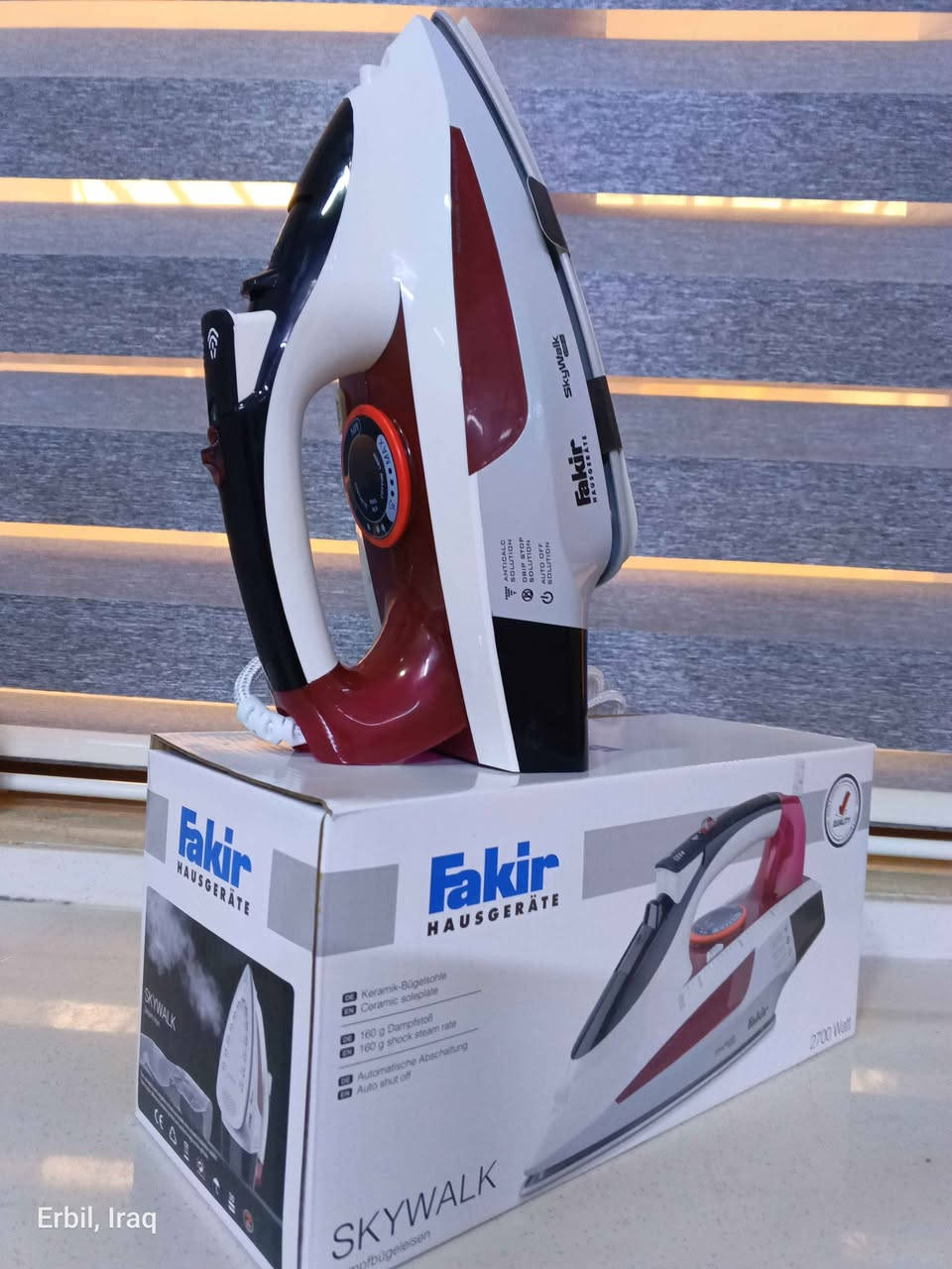 مکوی مارکە فکیر المرغوب و الاصلي به ضمان سنتين مكتوب عليه صناعة تركيه، جديد غير مستعمل سعره 50 الف امكانية التوصيل المنزلي أي مكان و مدينة. ما تشتري بماتين و يطلع صيني. أربيل, العراق


**إذا كنت صاحب هذا الإعلان وتريد حذفه لأي سبب، رجاءا أرسل رسالة إلى الدعم الفني**