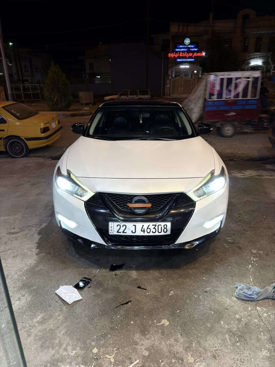 السلام عليكم
مكسيما  2017
بيع او مراوس بستينكر مكاني موصل 
فول موصفات  SL
حادثه جاملغ ايسر وباب
موصفاته
✅بصمه 
✅بنورامه
✅اكروز سرعه 
✅تحديد مسار 
✅كار بلي
✅تدفه بل كراسي وبل ستيرن 
✅كراسي كهرباء جلد
سستم صوت بوس 
عليها bbfعلى البونيد والايتات
وبعد بيه هوي موصفات
مكينته V6 /3.5✈️

تخمم تاير 
سياره نظيفه 

رقم اربيل تحويل ثاني يوم
السعر 140$وبيه مجال
***********
