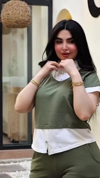 سوت جديد • قماش بارد • أسود زيتوني