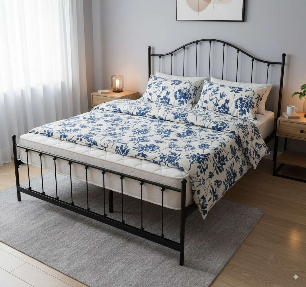 تشكيلتنا  من الأسرة الحديدية شغل عراقي درجة أولى
نحن لا نصنع مجرد سرير، نحن نصنع قطعة فنية تجمع بين صلابة الحديد وجمال التصميم مودرن.
القياسات: متوفر بجميع القياسات (نفر، نفر ونص، نفرين الملكي).
​الهيكل: حديد سميك  
​الألوان: تشكيلة واسعة (أسود ملكي، أبيض غيم، ذهبي مطفي)
◆◆◆◆◇◆◆◆◆
نعتز بصناعتنا العراقية، ونقدم لكم جودة تضاهي المستورد وبأسعار تنافسية تناسب الجميع.
​📍 العنوان: [بغداد/سبع أبكارشارع المعارض قرب الوقف السني]
📞 للحجز والاستفسار: [***********]
🚚 خدمة التوصيل: متوفرة لكافة محافظات العراق العزيزة
