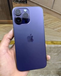 للبيع إيفون ١٤ برو ماكس جهاز دبلللل سيم كارت يعني 2 مكفول بلادي افحص ح...