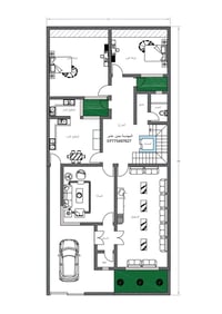 تصميم بيت • ١١×٢٤م • درج ومصعد