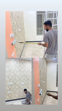 صباغ بيوت وتصليح بياض  وصبغ وجهات بنايات عالية  الجسم بورد وطلس جبسم ب...