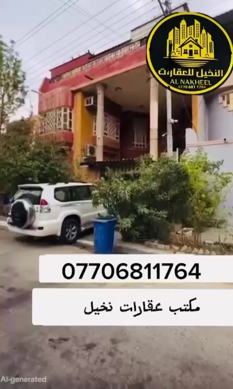 علن مكتب عقارات النخيل 🏠عن توفر بيت في ياسين خريبط الزون الاول🏠 على شارع ١٥م 🏠البيت يتكون من شقتين🏠🏛️ واحدة معزوله بدرج خارجي والثانيه في داخل البيت 🏛️كل شقه يوجد فيها غرفتين منام وصاله ومطبخ وصحيات 🏠اما الطابق الارضي صاله وديوان وغرفتين منام وصحيات داخليه وخارجية ومطلخ🏛️ والطابق الاول غرفتين منام وصحيات وصاله للتواصل على الرقم ٠
**********************
