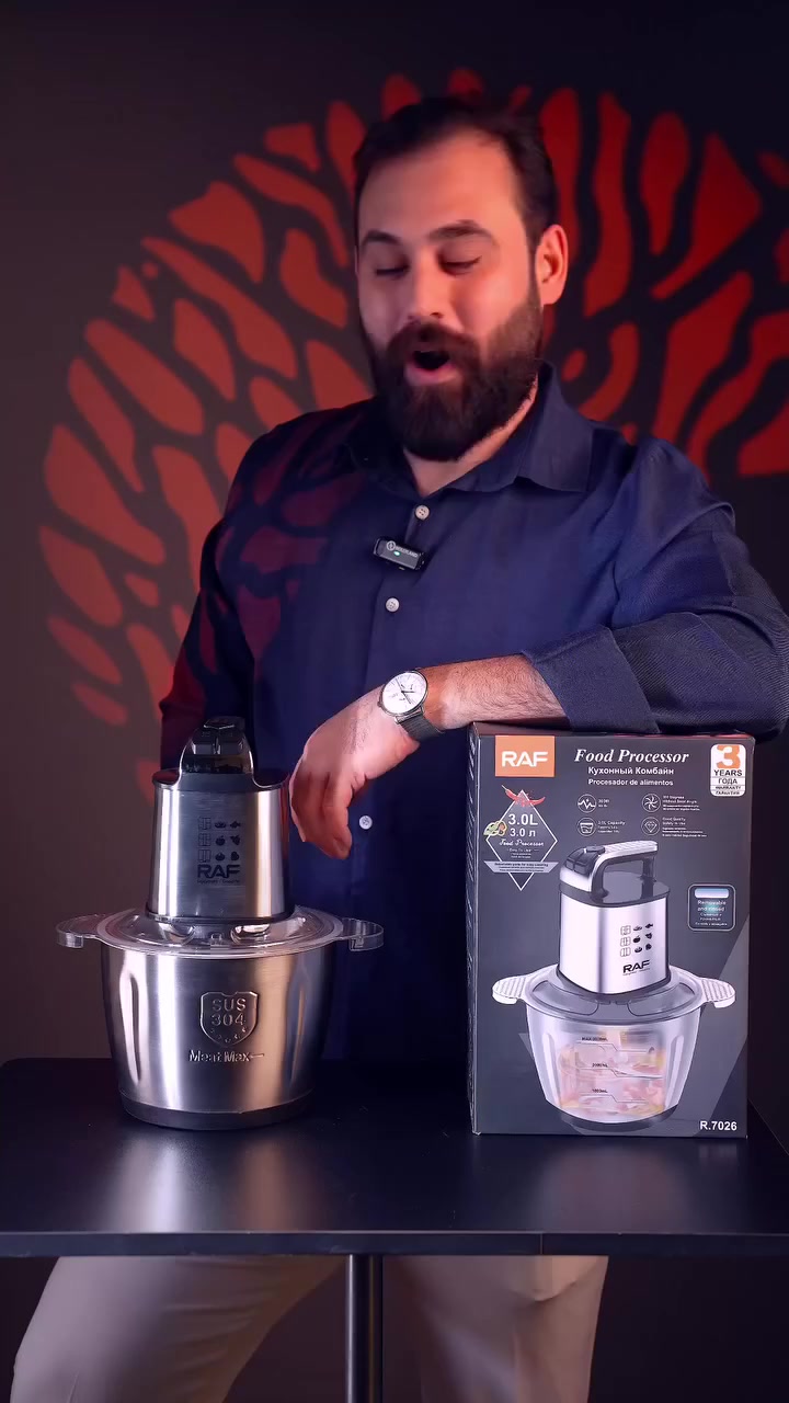 قوة… أداء… وضمان حقيقي! 💪🔥
محضّرة الطعام الستيل من RAF صارت متوفرة الآن وبسعر مفاجأة!

✨ المميزات:
• جسم ستيل مقاوم وقوي يدوم لفترة طويلة
• سعة 3 لتر مناسبة لكل استخدامات المطبخ
• 3 سرعات للتحكم الكامل بالفرم والخلط
• 4 شفرات حادة جداً تفرم بسرعة وكفاءة
• قوة 300 واط حقيقية 100%
• مسكة انسيابية بثلاث أزرار لتسهيل عملية التشغيل والتحكم
• تصميم عملي وسهل التنظيف

💰 السعر: فقط 20,000 دينار

📦 متوفر الآن من العالمي

📲 للطلب والاستفسار:
واتساب: ***********
أو راسلونا على الصفحة

⚡️ الكمية محدودة — اطلب الآن قبل نفادها!

