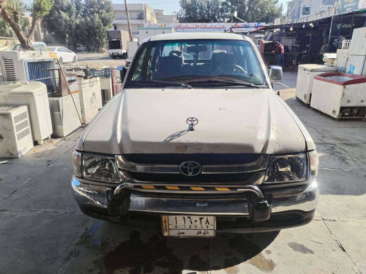 السلام عليكم
بيكم تيوتا دبل قمارة جمرة 
موديل ٢٠٠٣ ب اسمي المكان بغداد 
سعره ١١٠ وبيه مجال للشراي ..
رقم تلفوني *********** وبي واتساب
