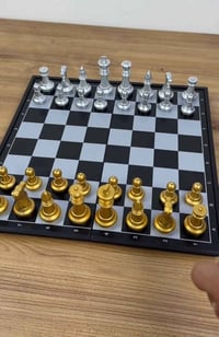 شطرنج مغناطيسي • قابل للطي • مع دامة