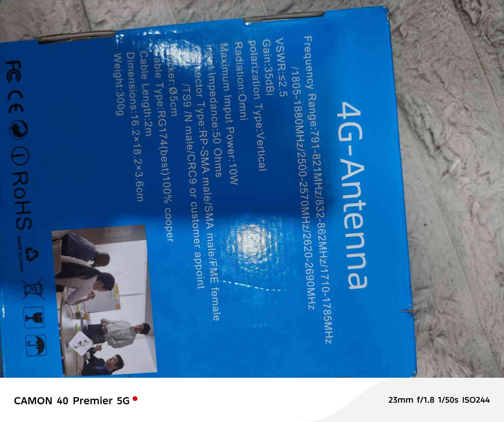 انتنا   Antenna 4G  مثل مامعروض وتكدر اترجم المواصفات مع قطعتين  كلهم سعرهم 15مع التوصيل 
للحجز واتساب ***********
