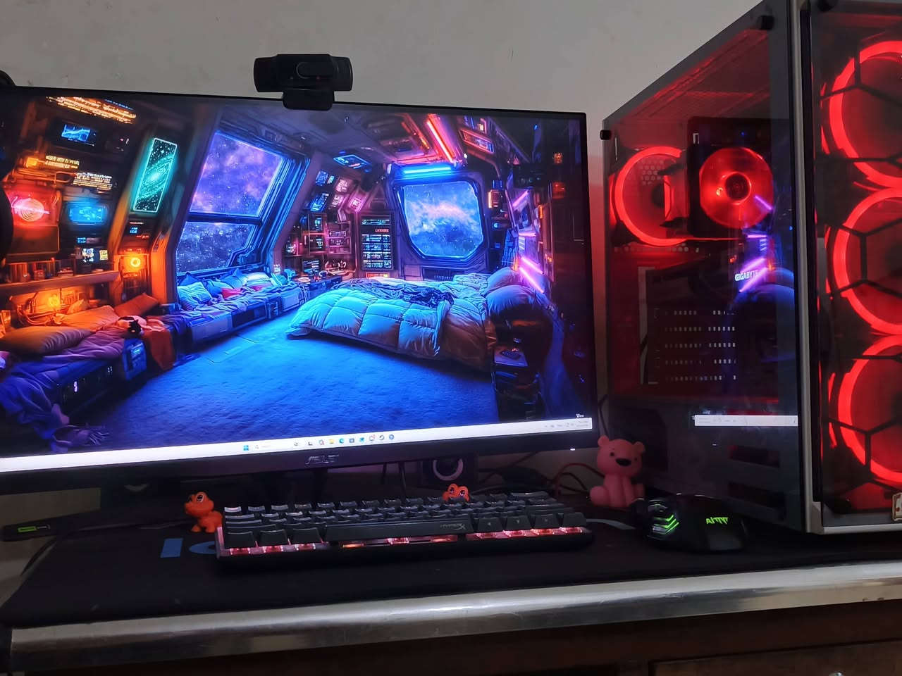السلام عليكم
‏
‏🔸تجميعة كاملة كيس + شاشة + ملحقات 👀
‏
‏مواصفات البي سي 💪 
‏
‏  GPU: RTX 3060 TI 8gb GIGABYTE
‏
‏CPU: i7-10700
‏
‏Motherboard : ASUS PRIM H510M-A
‏
‏RAM: 32 GB  3200 MHz
‏
‏SSD :- M.2 (1T)
‏
‏Power supply:   700w  
‏
‏الشاشة asus🖥 
‏2K
‏Ips
‏210hz🧿
‏
‏الملحقات 🎁
‏
‏ماوس 🖱
‏و كسيبورد⌨️
‏و ماوسباد 🎉
‏
‏السعر مليون و 150 الف 
‏
‏
‏المكان بغداد/الشعب
‏متوفر واتساب 
‏***********
‏

