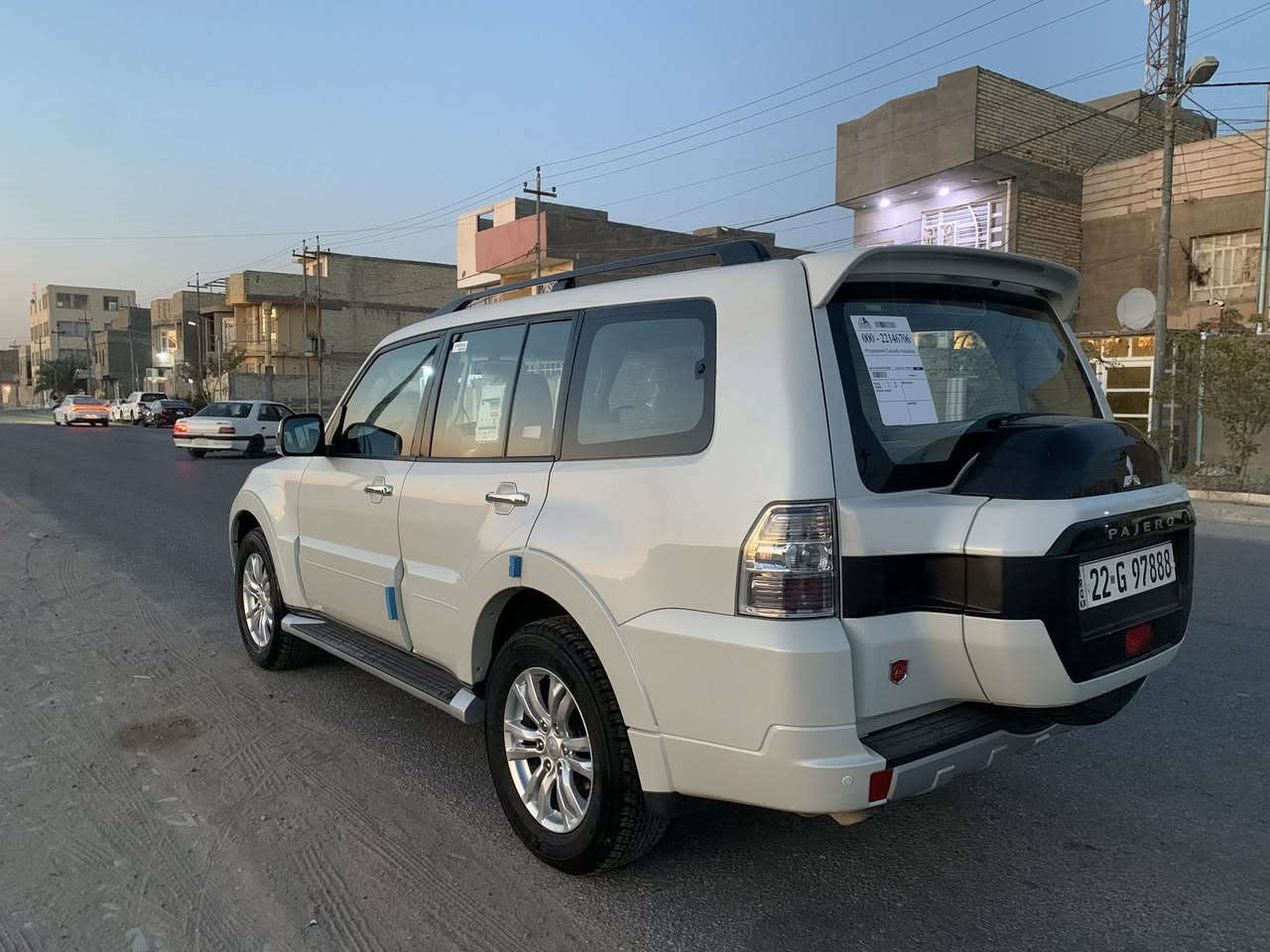 السلام عليكم
باجيرو مديل 2022 رقم اربيل الدولي بأسم شركة 

المواصفات::

& مكينةV6 3800 فئة GLS
& دفع رباعي 4X4
& كشنات جلد بيجي
& كشن السائق والصدر كهرباء
& تحكمات ستيرن ثلاث جهات
& شاشة كبيرة لمس
& كامرة دوارة
& حساسات خلفية
& لد نهاري + لد ليلي
& لايت زنون
& فتحة بالقمارة
& رقم مميز 97888
& سبيرها مانازل 
& طفاية + مثلث شركة
& بردة خلفية شركة
& مري شفط  
& ماشية60 حقيقي 120 جرس
& مانع انزلاق 
& تايرات ياباني اصل شركة
& گيجات ليزرية
 
السيارة بيها الچاملغ الخلفي جهة السايق صبغ بس ع شرط مو ضربة يعني الدعامية كفاله وقبق الجنطة كفاله وحتى البگ لايت كفاله شخط اثناء التنزيل ومصلح كما موضح بالصورة واما الباقي مكفول كفاله عامة حتى من الصدعة والشخط وسونارها موجود 
 
السعر:: 265$ 
وبي مجال بسيط 

رقم الهاتف *********** متواجد على الفيس
