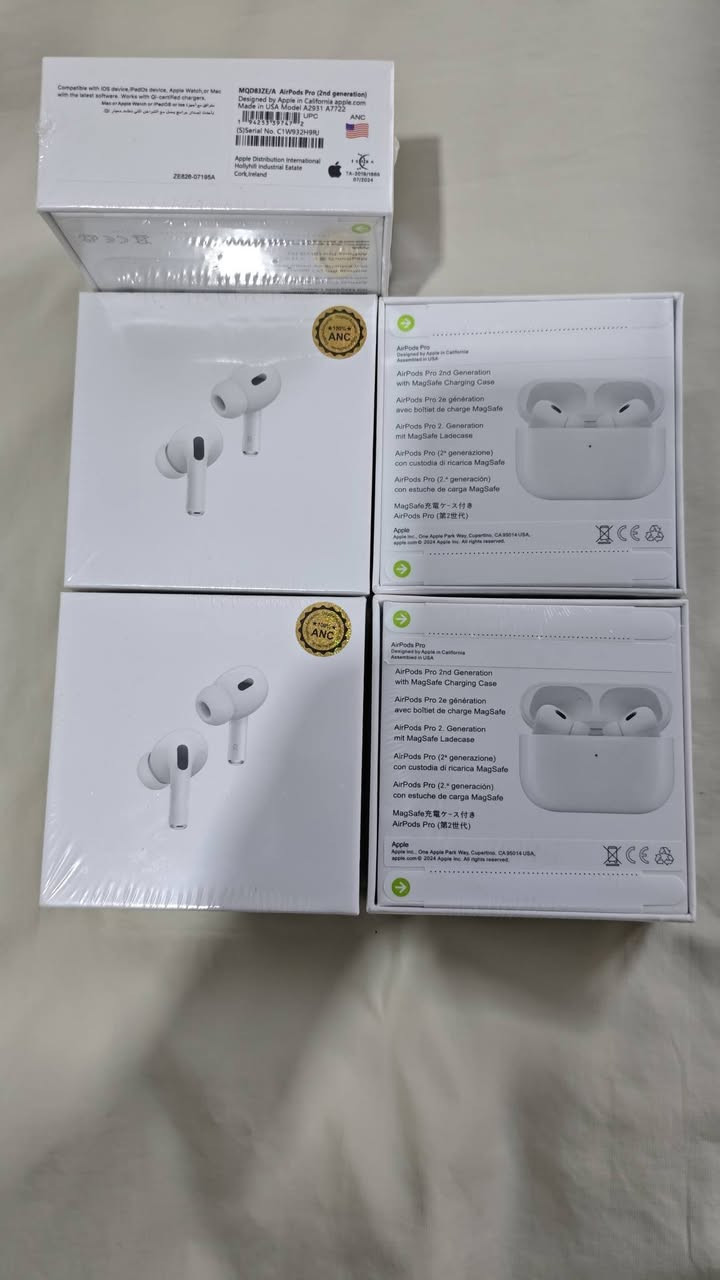 السلام عليكم
AirPods pro2
أمريكي

عزل صوتي. ANC من الاعدادات 

متوافقة مع جميع الأجهزة 

(شلعة 5 قطع بــ 40 الف )

متوفر توصيل

( *********** واتساب فقط) أو خاص
