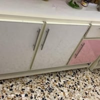 كاونتر المنيوم 3 قطع السنك مرمر نضيف بدون اضرار دواخله نضيفه تكمه السع...