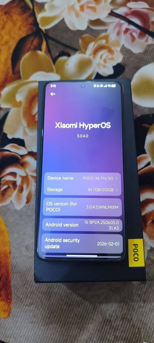 بوكو اكس 6 برو 5g جهاز نضيف بوبجي 120 فريم 
سعر 300 رقمي ***********
