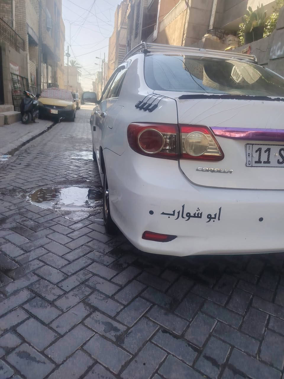 كورلا موديل ٢٠١٣ مكينه كير تبريد تخم تاير رقم بغداد دولي باسمي السياره جانت سوده ومحوليها بيضه سعر ٩٥ وبيها مجال مكان بغداد مدينه الصدر رقم ***********
