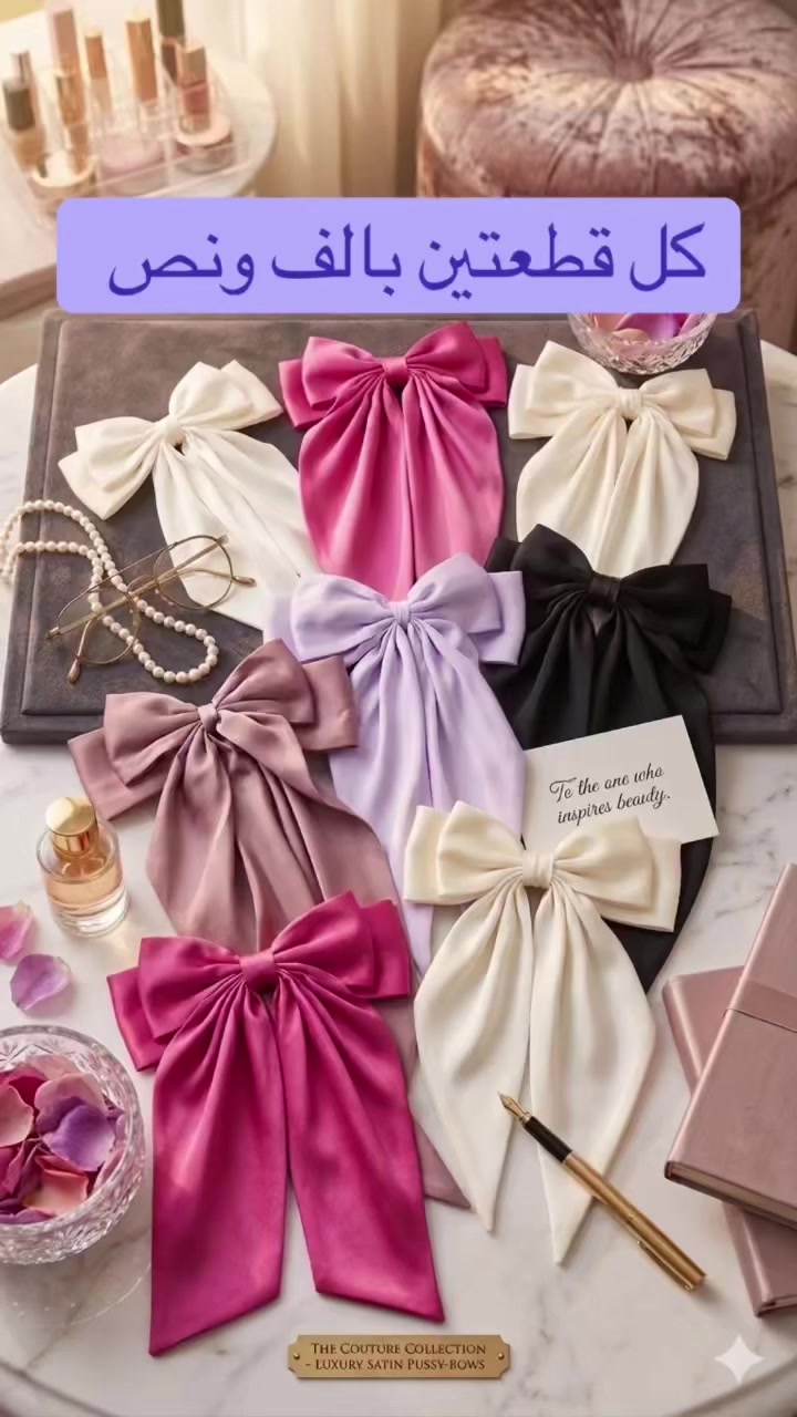 #فيونكات
• #ربطات_عنق
• #إكسسوارات_نسائية
• #موضة_كلاسيكية
• #أناقة_بسيطة
• #تنسيقات_ملابس
• #بلوزة_بفيونكة
• #كشخة
• #ستايل_أنيق


**إذا كنت صاحب هذا الإعلان وتريد حذفه لأي سبب، رجاءا أرسل رسالة إلى الدعم الفني**