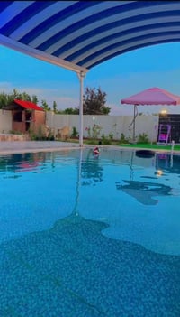 مزرعة بسمة • مسبح كبير • شواية