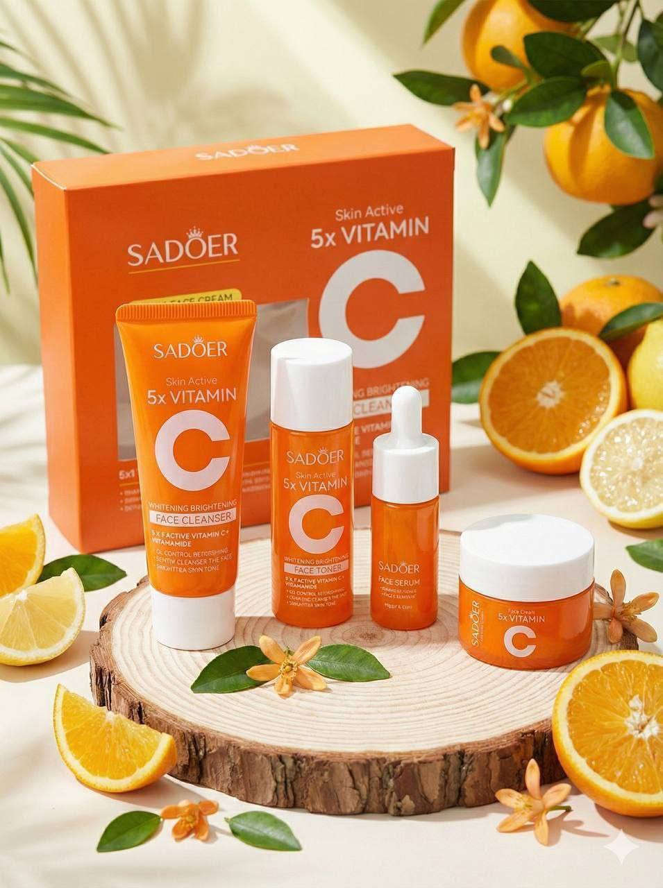 ✨مجموعة فيتامين سي 5x من Sadoer هي مجموعة عناية بالبشرة من 4 قطع بتركيبة مركّزة من فيتامين C ونياسيناميد. مصممة لتفتيح البشرة وترطيبها وتوحيد لونها.وتنظيف فعال للمسام  تحتوي المجموعة على منظف للوجه، تونر للوجه، سيروم للوجه، وكريم للوجه. 🍊

✅الفوائد الرئيسية :-
✔️ غنية بـ 5 أضعاف مستخلص فيتامين سي، وتحتوي أيضًا على النياسيناميد وحمض الهيالورونيك.
✔️ تساعد على تفتيح البشرة الباهتة وتقليل ظهور البقع الداكنة وتغير اللون.
✔️ يعمل فيتامين C كمضاد قوي للأكسدة، حيث يحمي خلايا البشرة من التلف الذي تسببه الجذور الحرة والعوامل البيئية الضارة مثل التلوث وأشعة الشمس.
✔️ يساعد فيتامين C على تحفيز إنتاج الكولاجين الطبيعي في البشرة، مما يحسن مرونتها ويقلل من ظهور الخطوط الدقيقة والتجاعيد، ويمنحكِ مظهرًا أكثر شبابًا.
✔️ المزيج مع النياسيناميد يساعد على تقليل مظهر المسام المتضخمة ويوحد لون البشرة، مما يؤدي إلى بشرة أكثر صفاءً وتوازنًا.
✔️ تم تصميم المنتجات خصيصًا للمساعدة في التخلص من بقع الشمس والتصبغات والبقع العمرية، مما يمنح البشرة إشراقة صحية ومتوهجة.
✔️ المكونات الإضافية مثل حمض الهيالورونيك والجلسرين تحبس الرطوبة بعمق، مما يجعل البشرة ناعمة وملساء ونضرة لفترة طويلة.
#الاصلي 💯

🚘يوجد خدمة توصيل لجميع محافظات العراق ٤ 🚘


**إذا كنت صاحب هذا الإعلان وتريد حذفه لأي سبب، رجاءا أرسل رسالة إلى الدعم الفني**