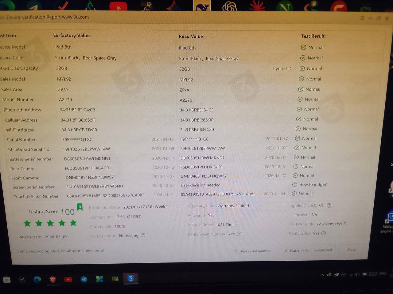 ايباد 8 iPad موصل, نينوى


**إذا كنت صاحب هذا الإعلان وتريد حذفه لأي سبب، رجاءا أرسل رسالة إلى الدعم الفني**