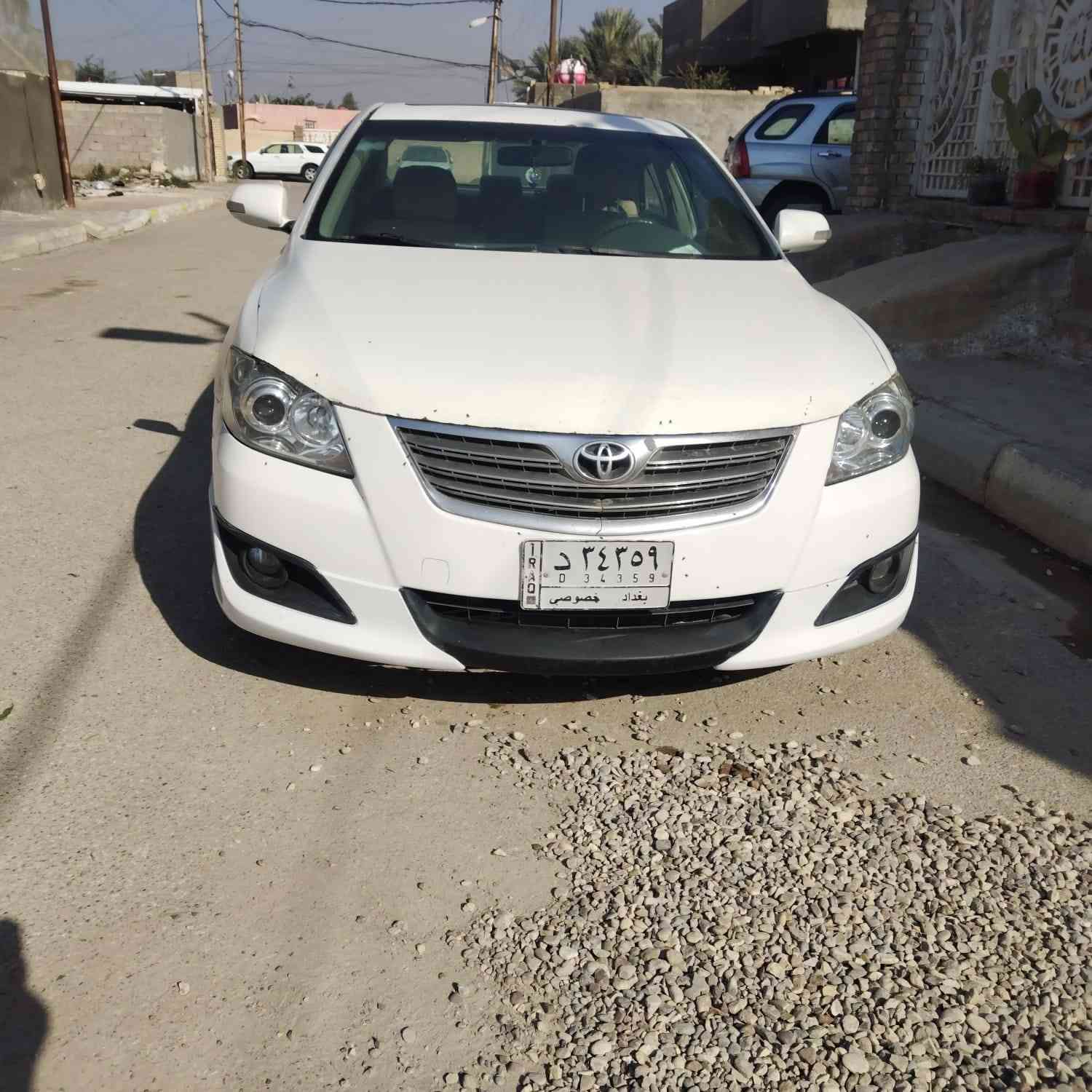 السلام عليكم 
تويوتا  اوريون موديل2009 خليجي 
فتحة سقف 
شاشة+ كاميرا 
داخل رصاصي 
قطعتين تبريد 
أشاير بلمري 
حساسات خلفي 
مكينة V6 3500
افلون 
بردة خلفية 
تحكم استيرن 
كشن الامامي السايق كهرباء 
رقم بغداد 
كير مكينة خير من الله 
صوت رواجز بل تشغيلة فقط 
السياره بيها صبغ البنيد والجاملغ الأمامي وتكحيل الباب الصدر مع الدعاميه الاماميه والخلفية 
قبق الجنطه بي من يم البرغي النرماده فطر
السيارة نظيفة وحلوه 
مكانها واسط قضاء الأحرار 
***********
السعر المطلوب 95
