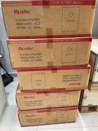 وصول كمية بطاريات ماركة hzsolar  بقدرة 5kw   51.2v  / 105Ah  خلايا فوس...