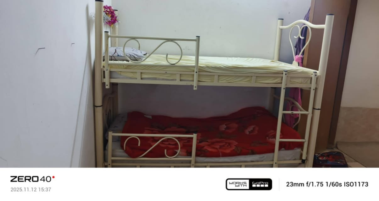 سرير طابقين
نظاف كاش
معهم دوشكم
يصير  فردي هم
اربيل
هفلان


**إذا كنت صاحب هذا الإعلان وتريد حذفه لأي سبب، رجاءا أرسل رسالة إلى الدعم الفني**