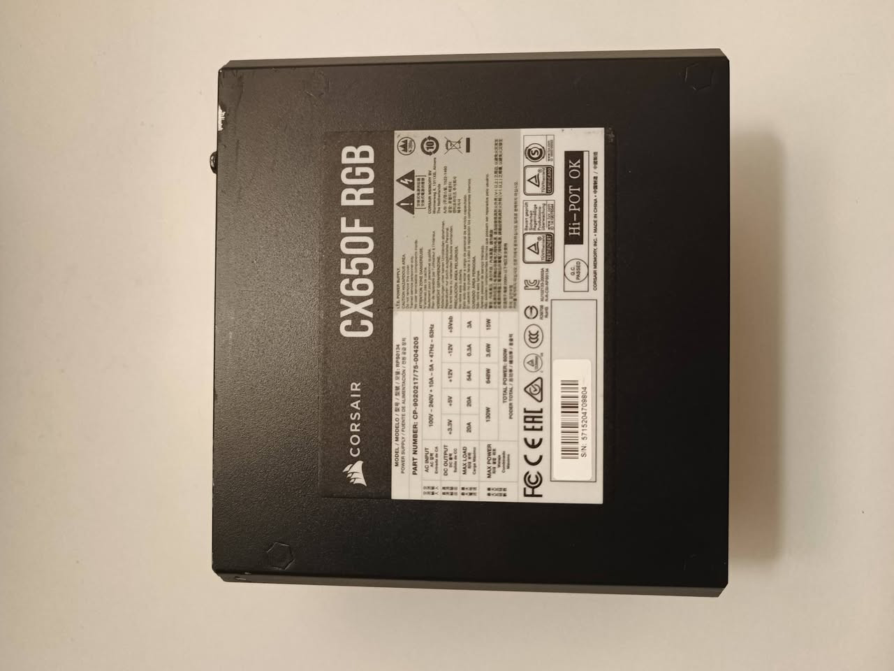 Corsair CX650F RGB
السلام عليكم بور كورسير 650 نضيف موجود توصيل راسلني خاص


**إذا كنت صاحب هذا الإعلان وتريد حذفه لأي سبب، رجاءا أرسل رسالة إلى الدعم الفني**