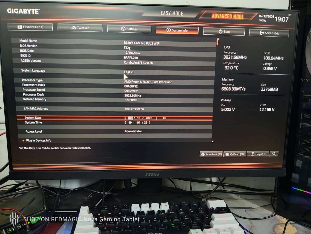 تجميعه سيت اب pc+شاشه +ups 3k +ماوس وكيبورد (بدون هارد)
---

معالج r5 7600

---

gigabytrme b650 gaming wifi ddr5

---
الكرت rtx 4070 super 12g zotac
---

ram lexar 32g (16*2) 6800hz ddr5

---

بدون هارد

---

كيس زيكماتك 4 فان rgb

---

psu msi 750wat +80 gold

---

الشاشه msi fhd 180hz 24 inch ips

---

ups 3k

---

سعر 2100 قفل 🔒
---
مكاني كركوك ومتوفر توصيل


**إذا كنت صاحب هذا الإعلان وتريد حذفه لأي سبب، رجاءا أرسل رسالة إلى الدعم الفني**